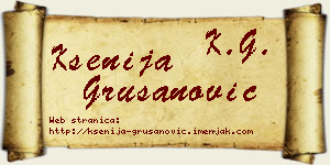 Ksenija Grušanović vizit kartica